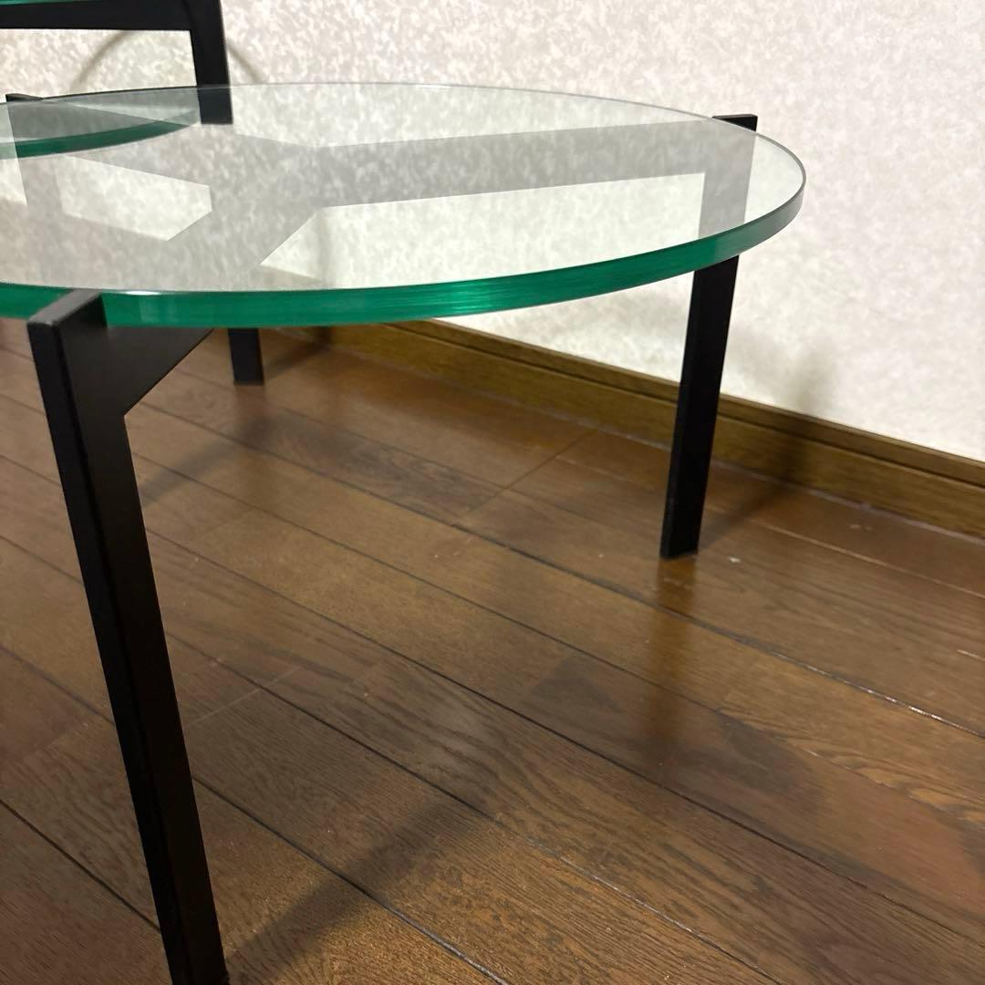 【美品】ARMONIA アルモニア ガラス センターテーブル 丸型