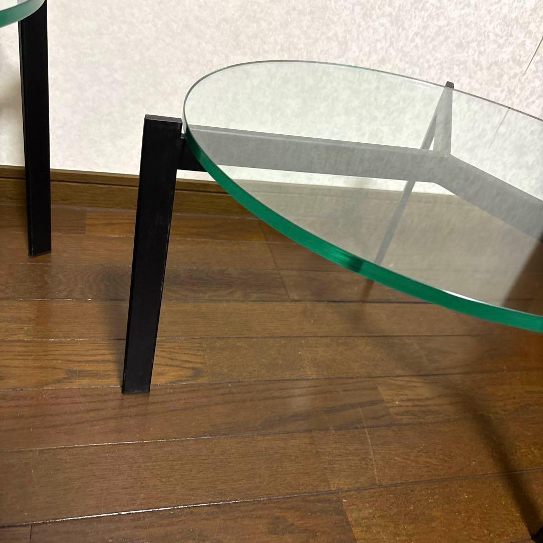 【美品】ARMONIA アルモニア ガラス センターテーブル 丸型