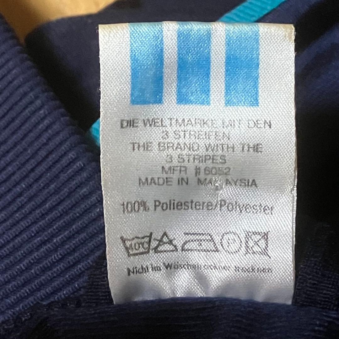 adidas トラックジャケット　ジャージ　スウェット　ネイビー　刺繍　XXL