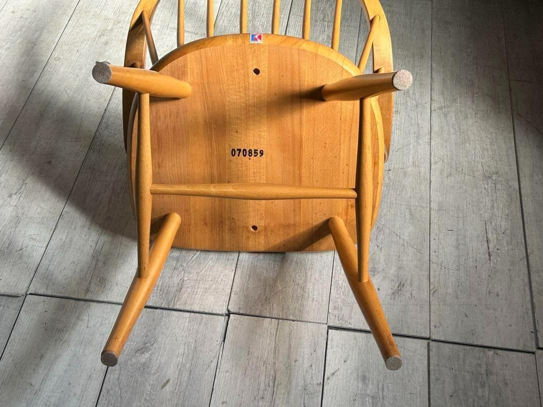 希少　赤ロゴ　飛騨産業　カウホーンチェア　フープバックチェア　アームチェア　SZ