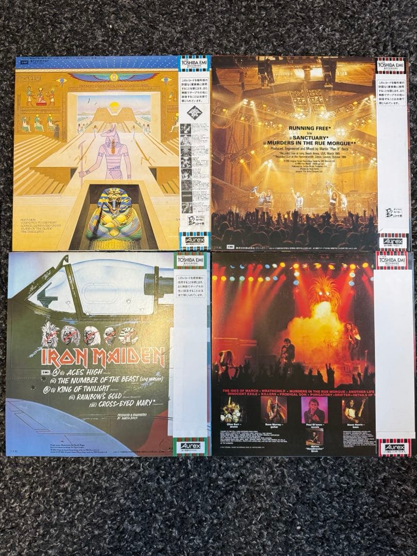 【極美品・希少ポスター付】アイアン・メイデン 国内盤帯付レコード 4枚セット