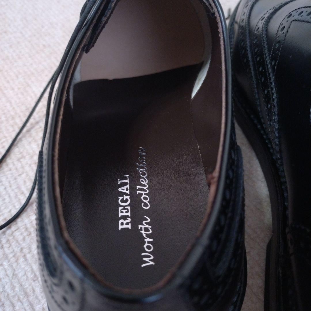 REGALブラックウィングチップドレスシューズ