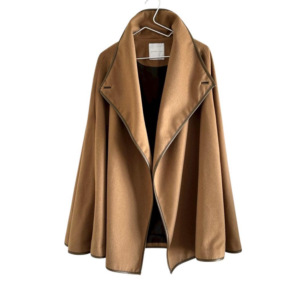 【限定価格】】エストネーション ケープコート ポンチョ 羊毛 カシミヤ