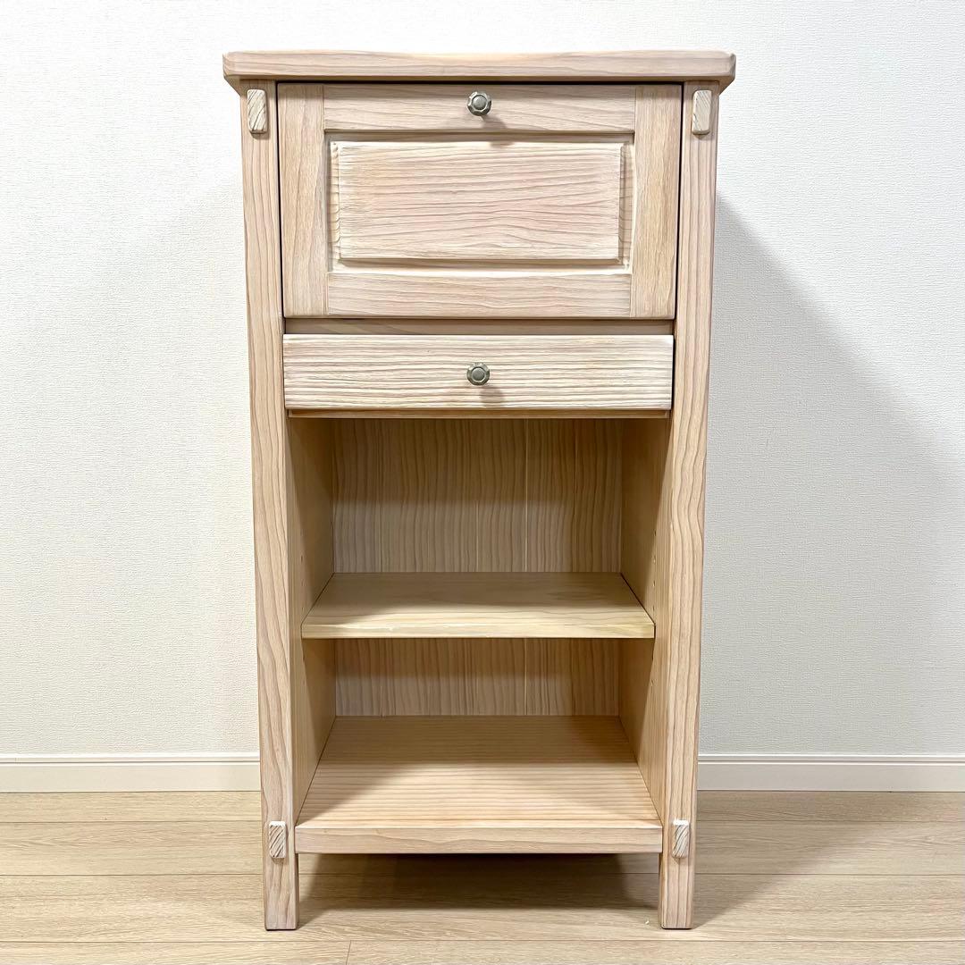 そ103【美品】フレンチカントリー ナチュラル木製 電話台 FAX台 チェスト