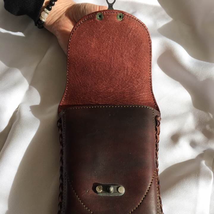 【レア】革製 ウエスタン調 ウエストホルダー