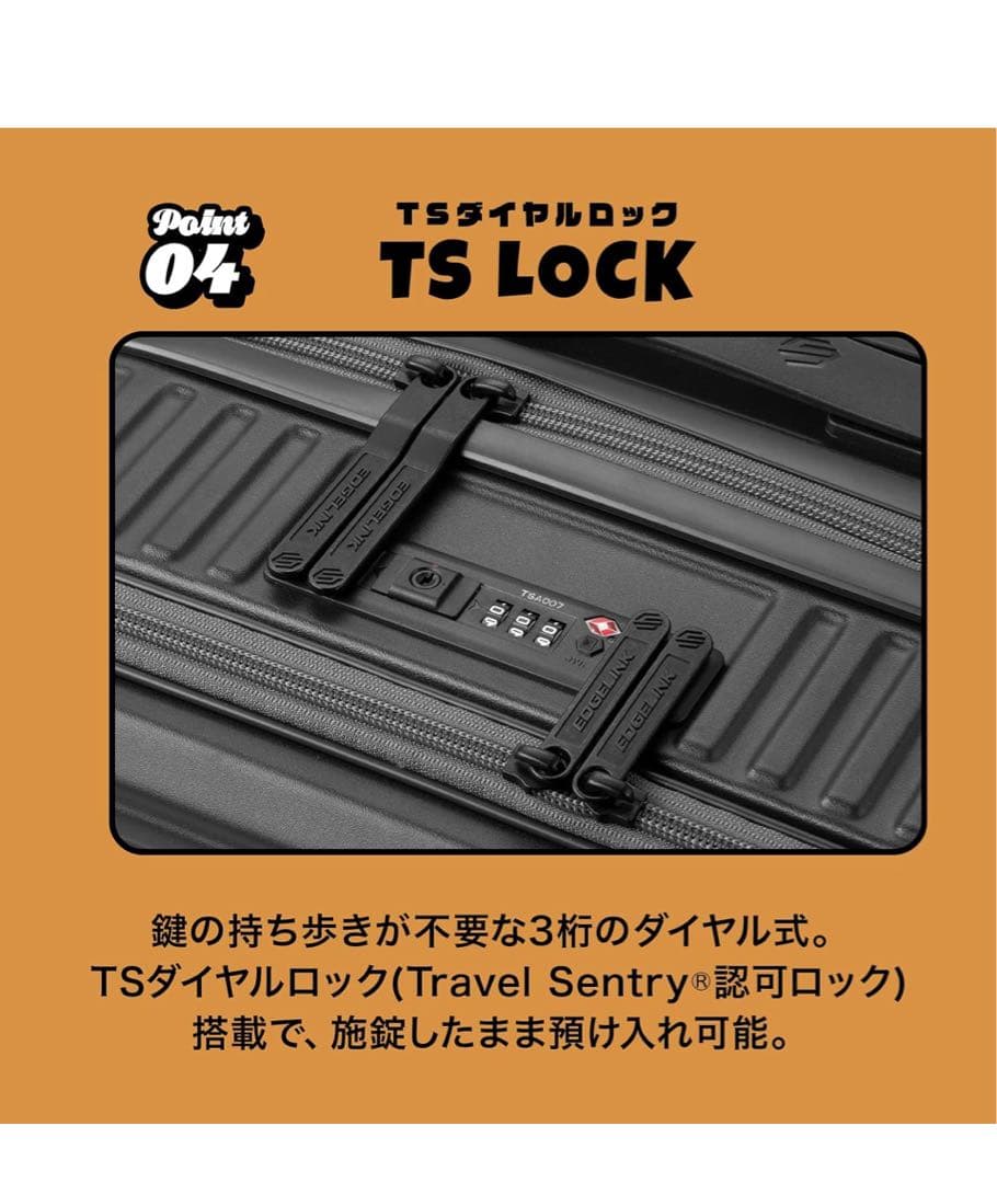 未使用品　EDGELINK スーツケース Mサイズ 52Ｌ