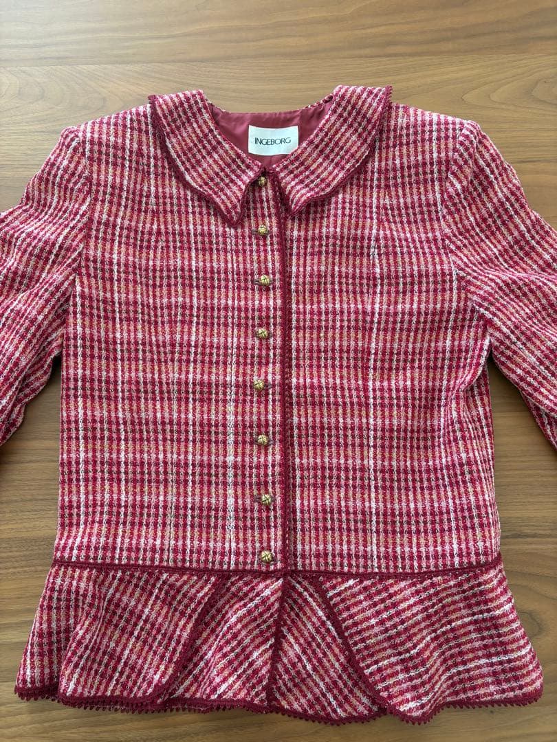 INGEBORG ヴィンテージジャケット ピンクハウス日本製 ツイード 金ボタン