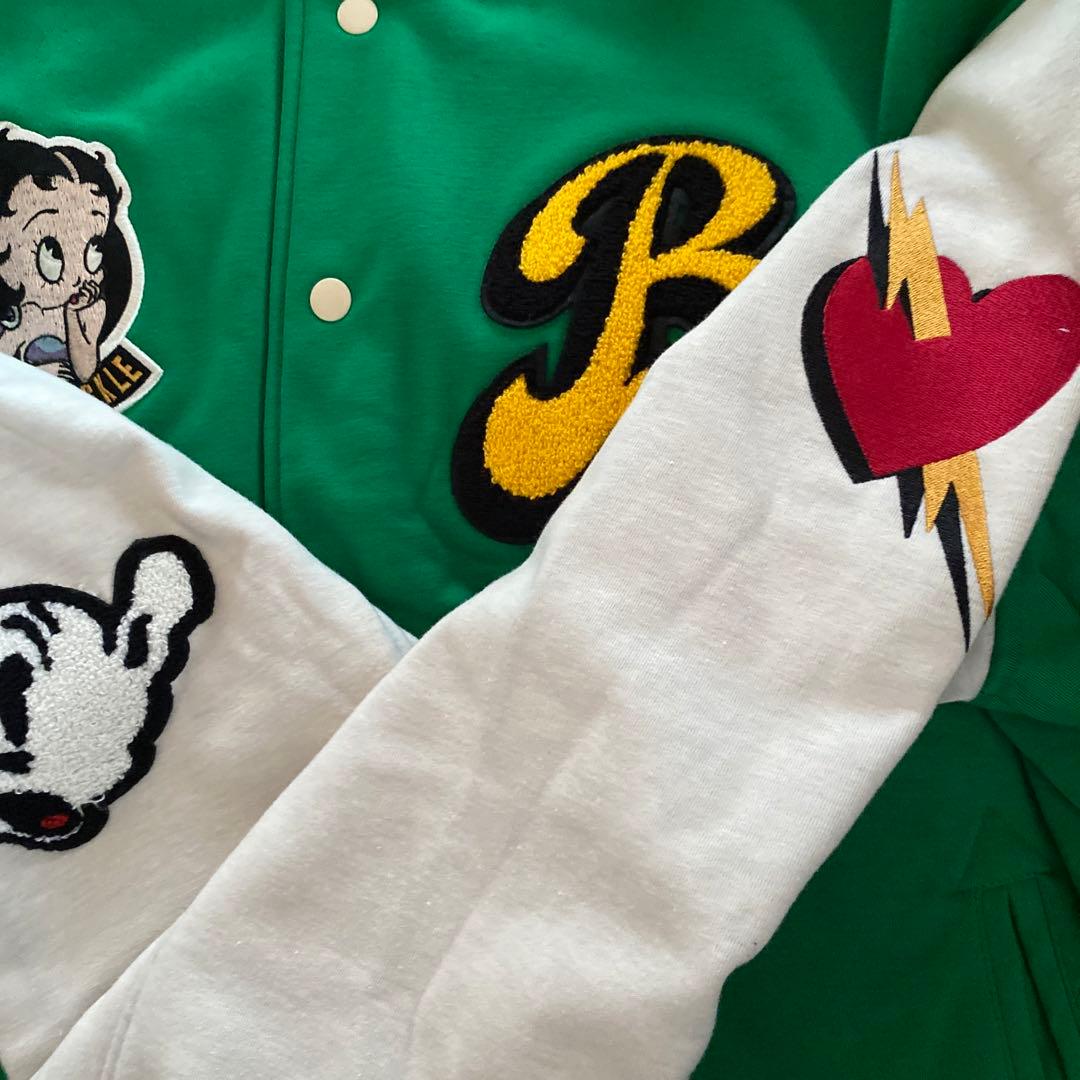 BETTY BOOP エンジェルBETTY ポンディングスタジャン　グリーン
