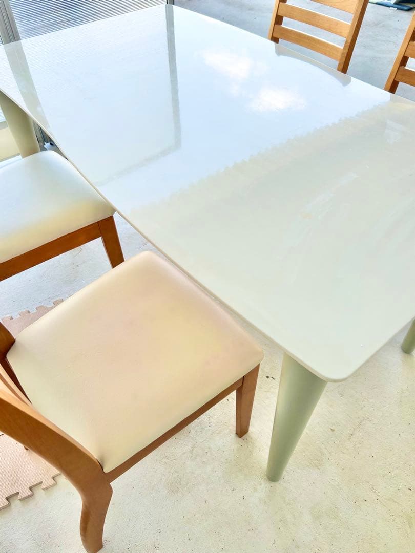 383 マナベインテリア　ダイニングチェア 2脚　ナチュラル 北欧　カフェ　a