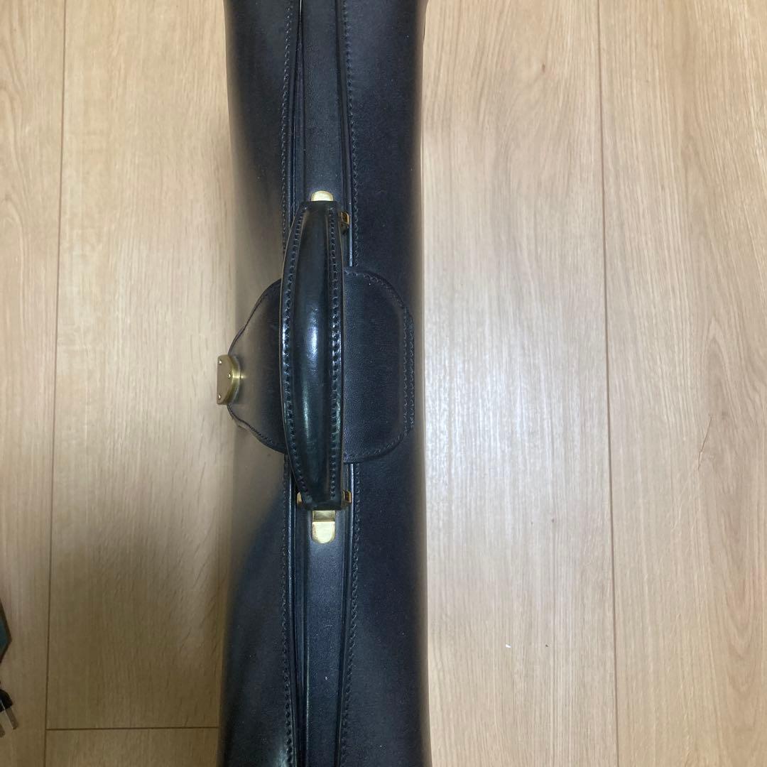 マンソー　万双　黒 ダレスバック　2つマチ