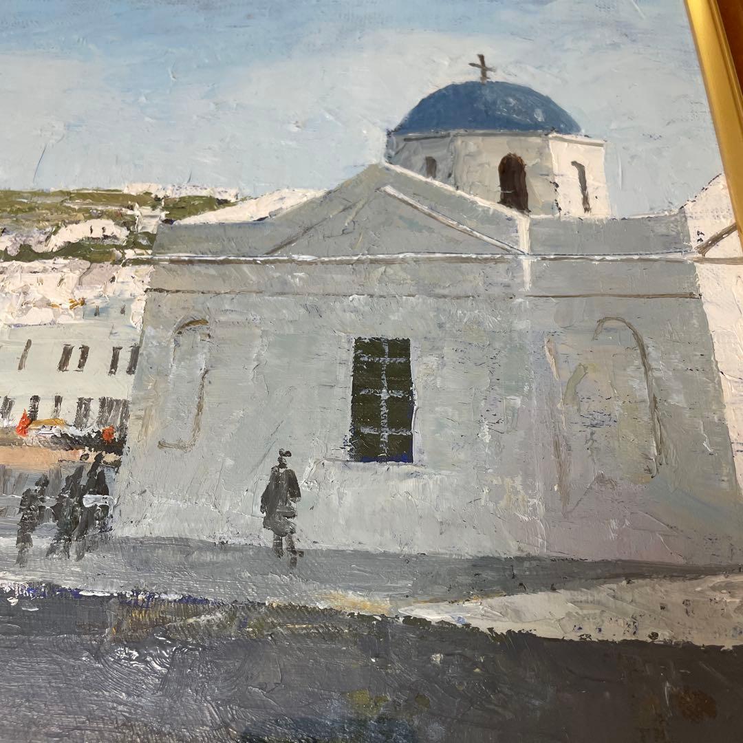 平井和夫 ミコノス島　油絵