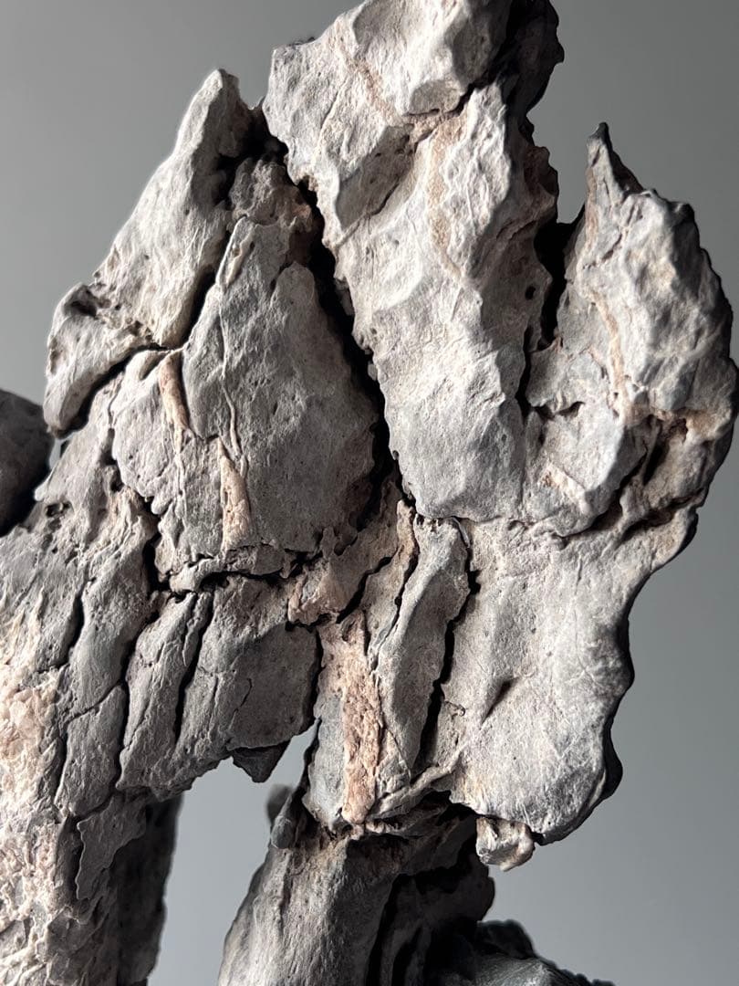 「銀索」　天然石　鑑賞石　飾り石　中国美術　置物　太湖石　灵璧石　インテリア