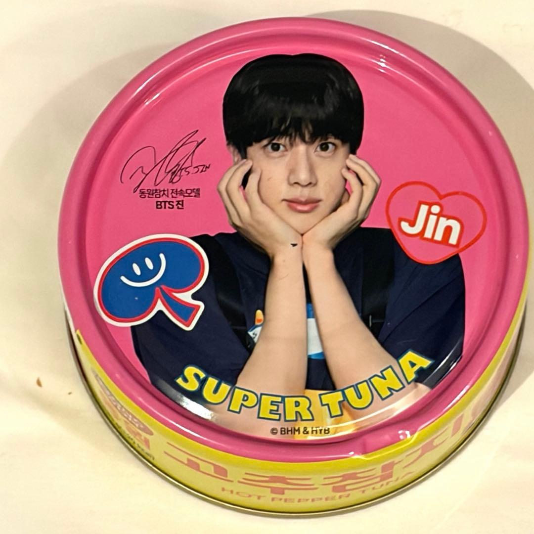 BTS☆JIN ジン ドンウォン ツナ缶 ピンク ステッカー6缶