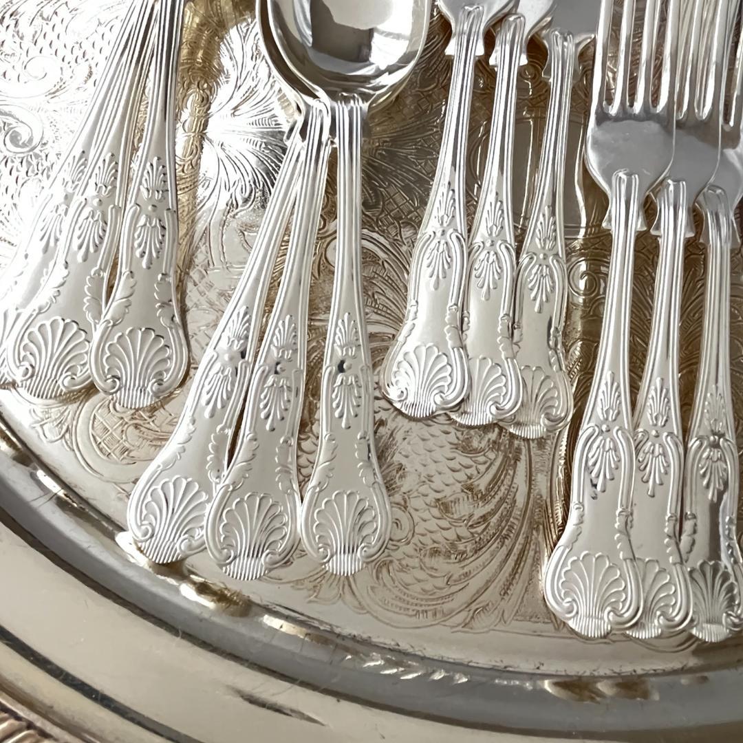 【Smith Seymour】キングスパターンのデザートセット 6名用19本組