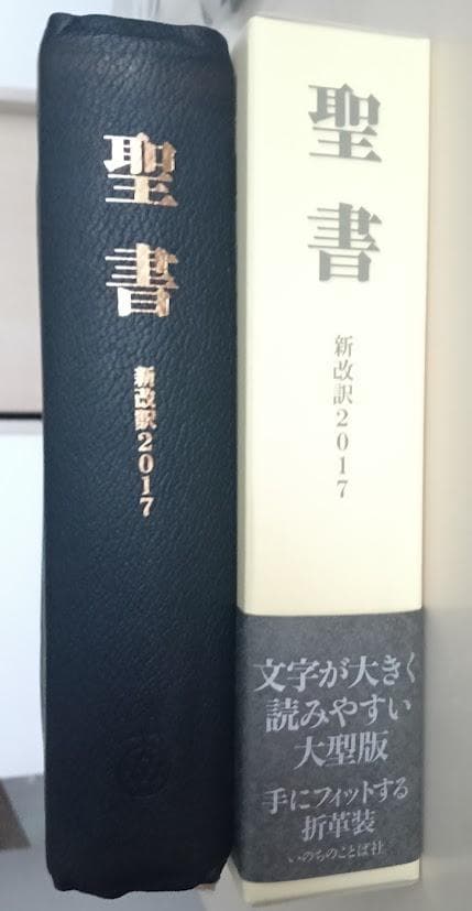 【美品・革製カバー付】NBK-10　大型版革装　聖書 新改訳 2017 革装