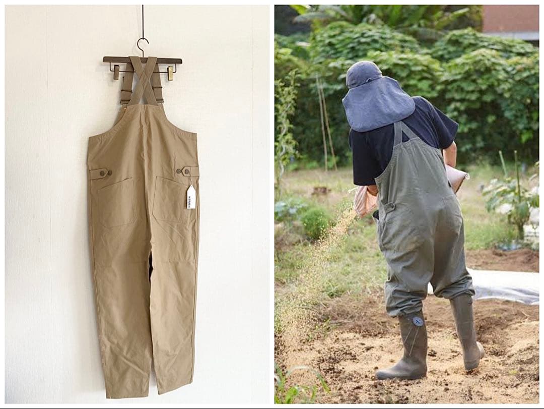 未使用タグ付 KEIMEN カイメン つなぎ オーバーオール M ベージュ