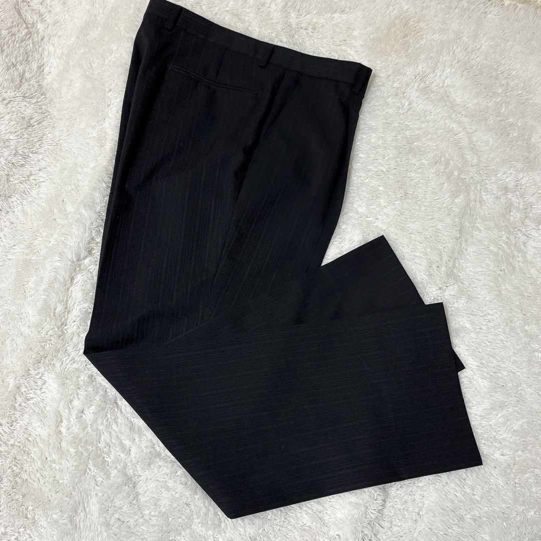 【美品】FULL MARK フルマーク 3ピース 黒 ストライプ Lサイズ