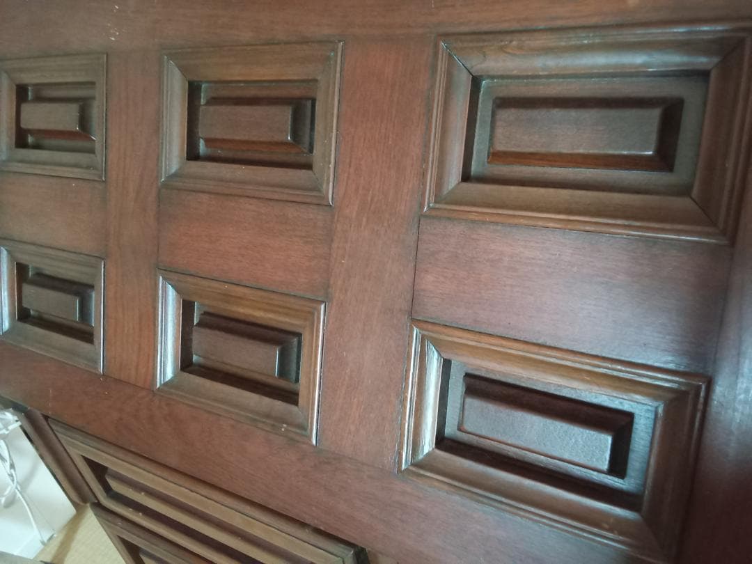 冬季モアバーゲン ：松本民芸家具調　ライティングビューロー美品（書斎・勉強机に）