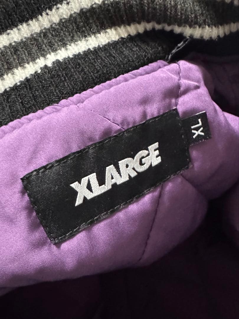 XLARGE VELOR JACKET 黒 刺繍デザイン XL ベロアジャケット