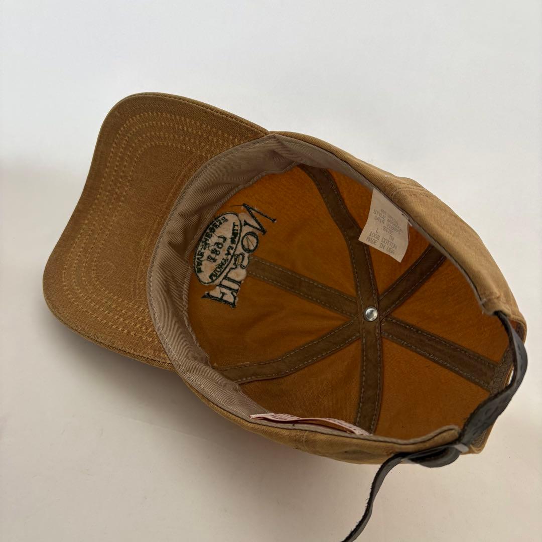 90s FILSON オイルドコットン ロゴエンブロイダリー キャップ USA製