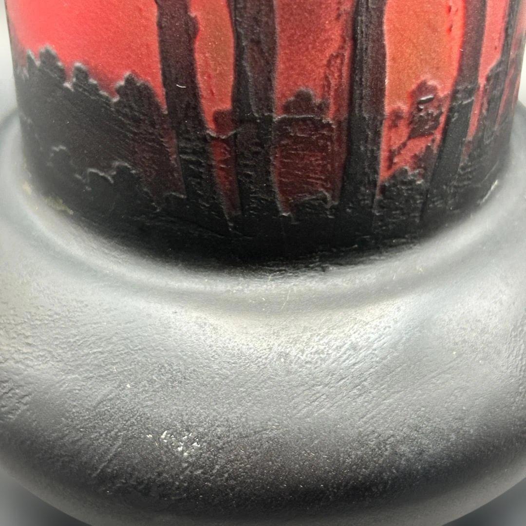 アンティーク レトロ 花瓶 植物 ガレ風 (美品）