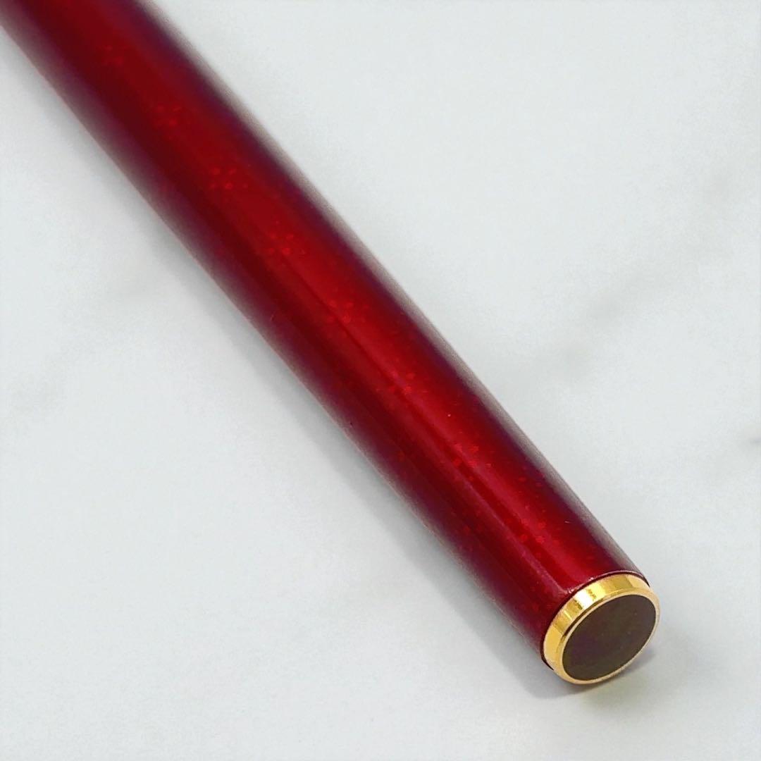 【初期型+美品】PILOT パイロット レディー 万年筆 メタリックレッド