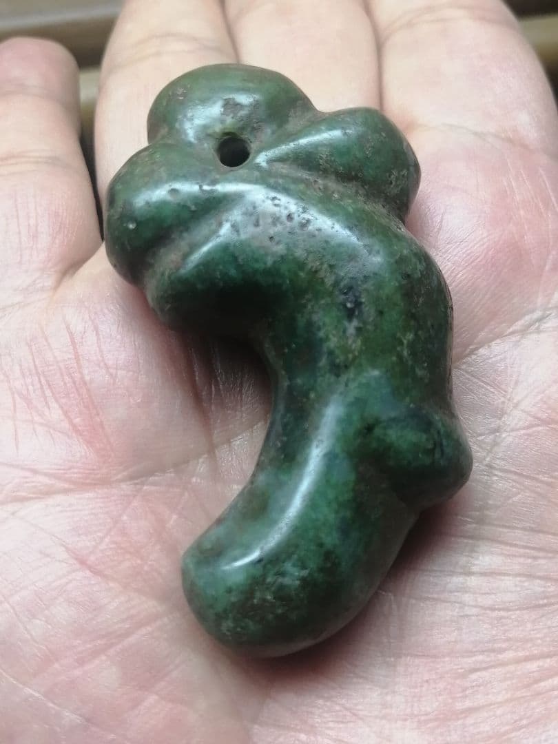 ★【ジャッキー】古墳期『獣形翡翠勾玉』出土品。儀式勾玉。6.50cm