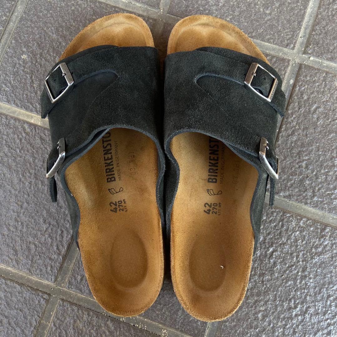 ビルケンシュトック チューリッヒ 42 27cm 黒 スエード レギュラー