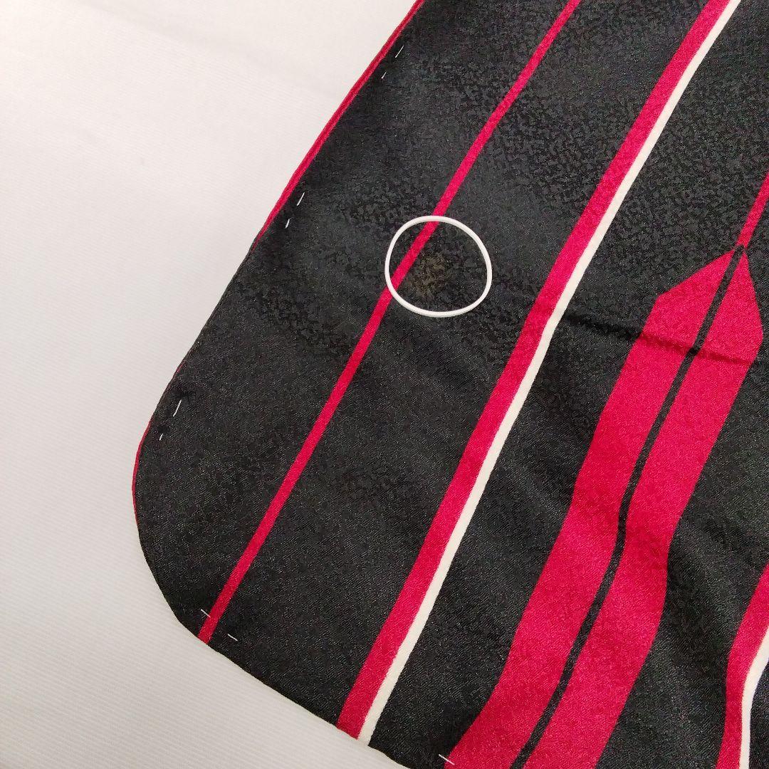 七五三♡着物　フルセット　矢羽根　黒　赤　3歳　皮布着　　♯3710