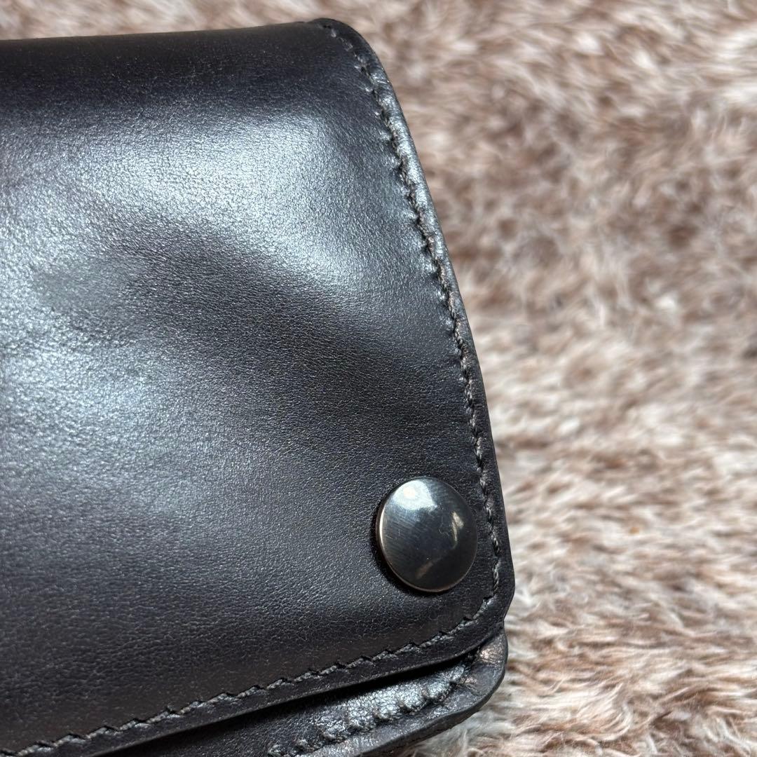 ◎柔らかい二つ折り.スムース革シャグポーチ◎