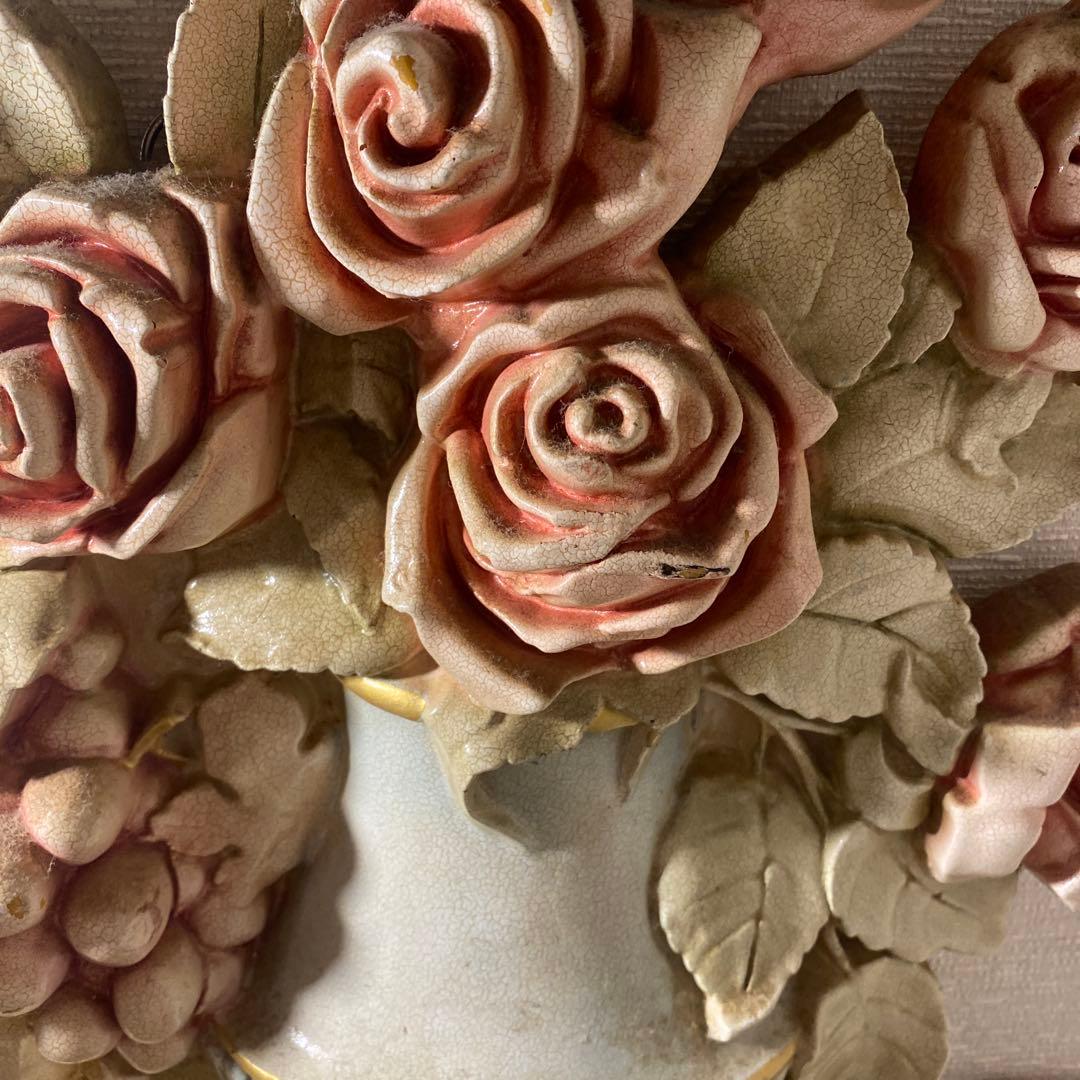 ロココ調 壁掛けデコレーション 薔薇とティータイム