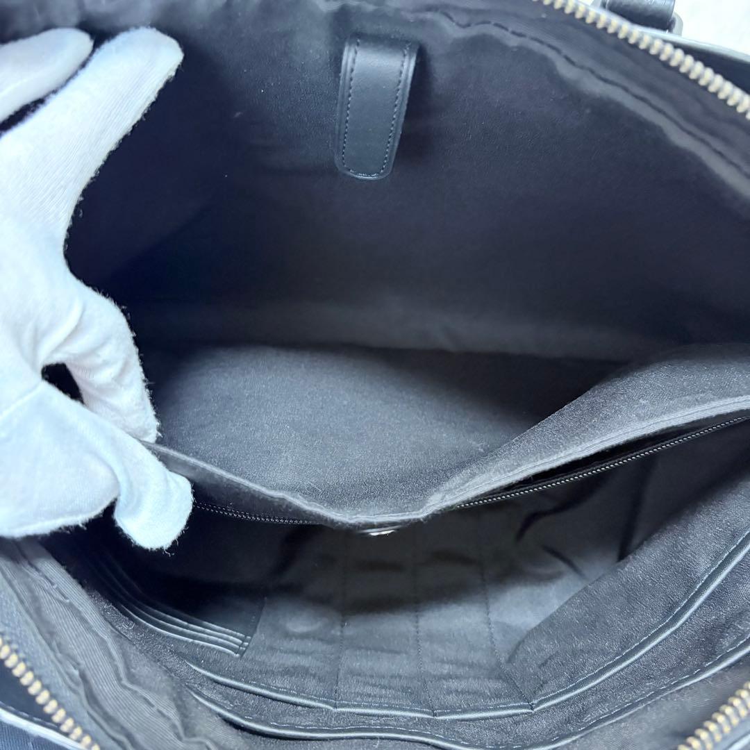 美品 コーチ ブリーフケース 2way オールレザー グラハム シボ革 ブラック