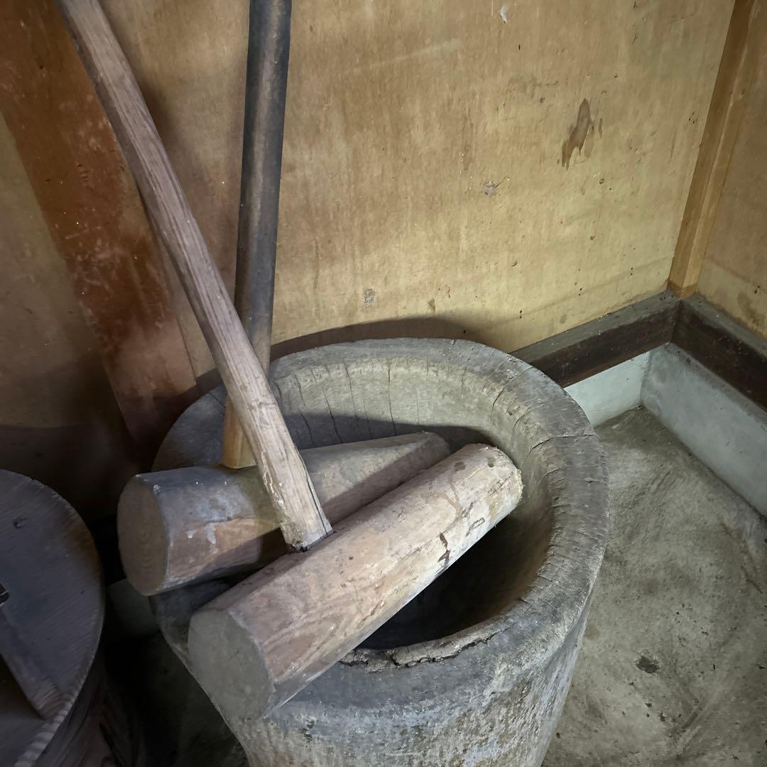 木製 臼・杵 ２本セット　レトロ