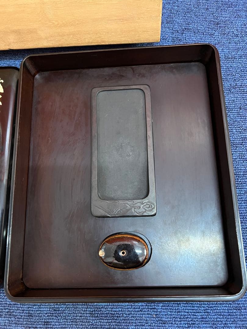 1169  書道  美術  硯  雨畑　螺鈿箱