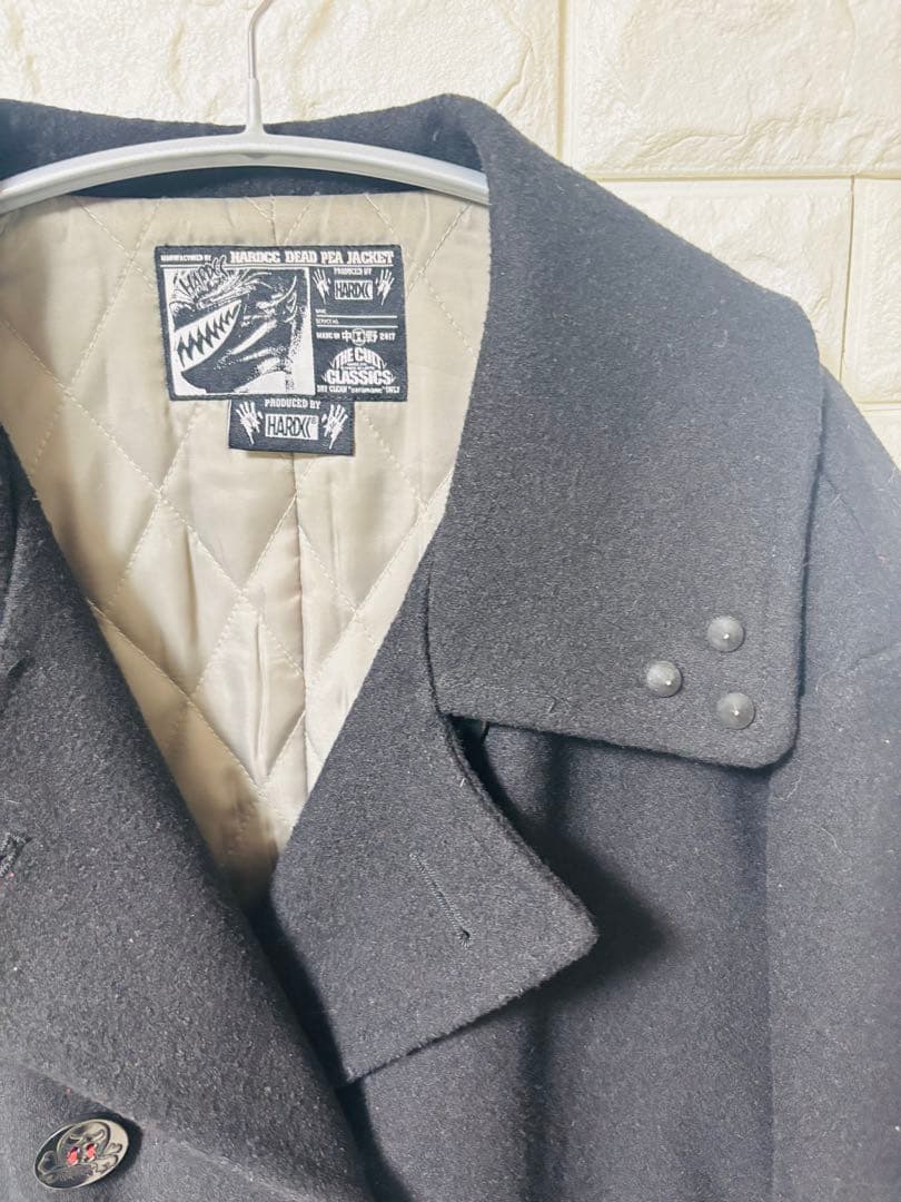 廃盤品 ハードコアチョコレート XLアルカトラズ スタッズ付ピーコート Pコート