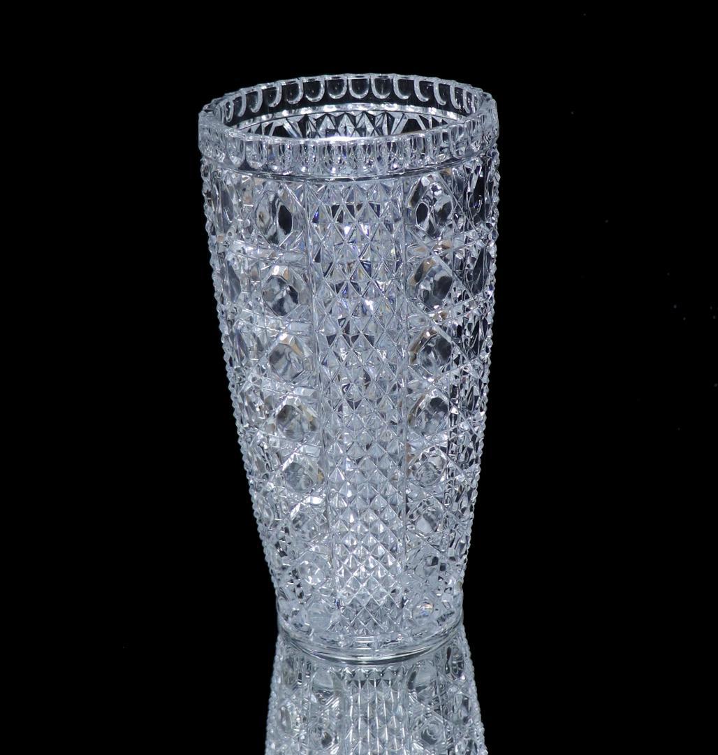オールド・バカラ 究極美 大型切子花瓶 ディアマン二種カット ビゾー×ピエーリー