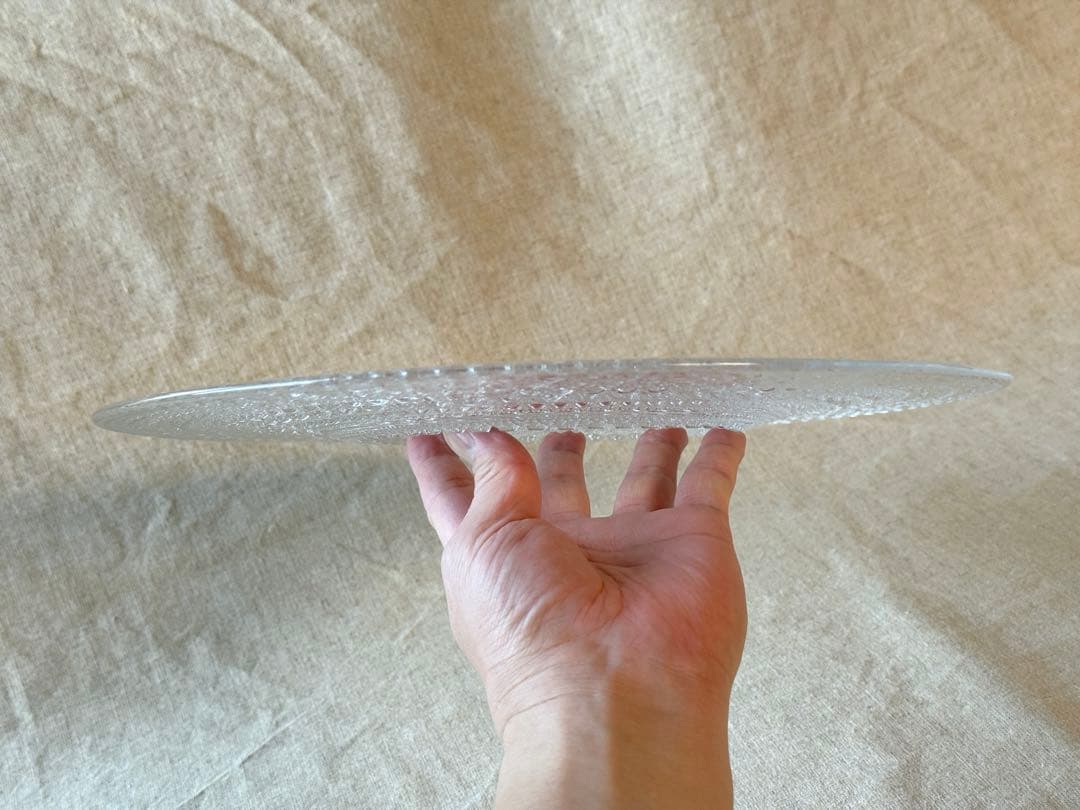 nuutajarvi Kastehelmi(クリア)ワイドプレート(32cm)