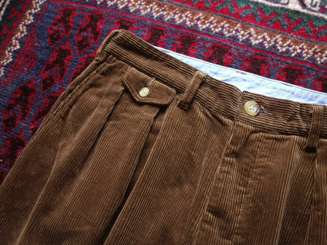 BEAMS PLUS + 2プリーツトラウザーズ M コーデュロイ 美品 日本製