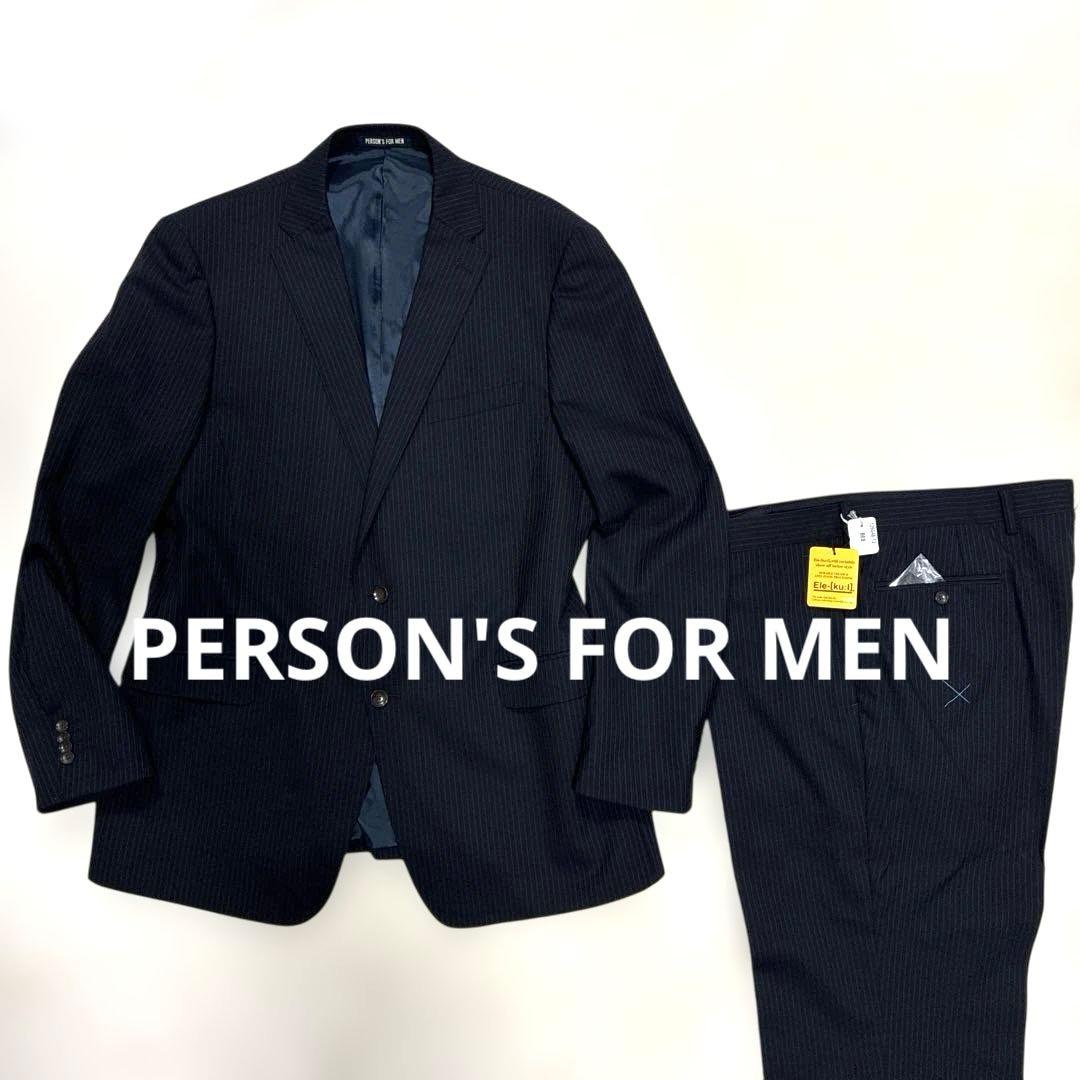 ✨希少サイズ BE8 パーソンズ ストライプ ビジネス スーツ 総裏