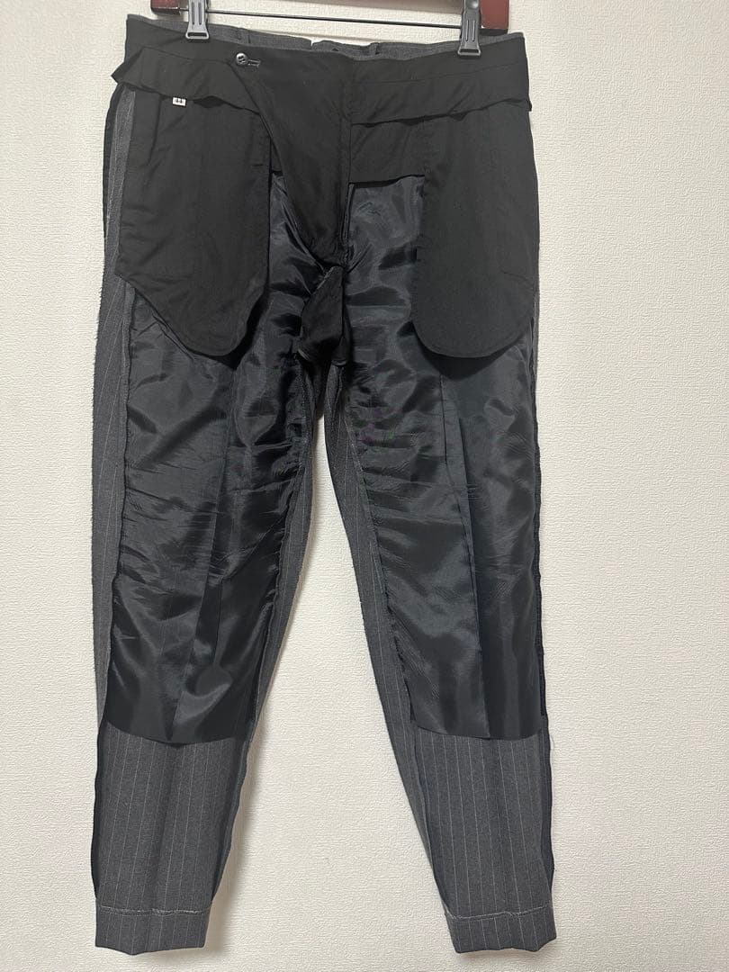 【美品】RING JACKET スーツ 日本製 グレーストライプ 44