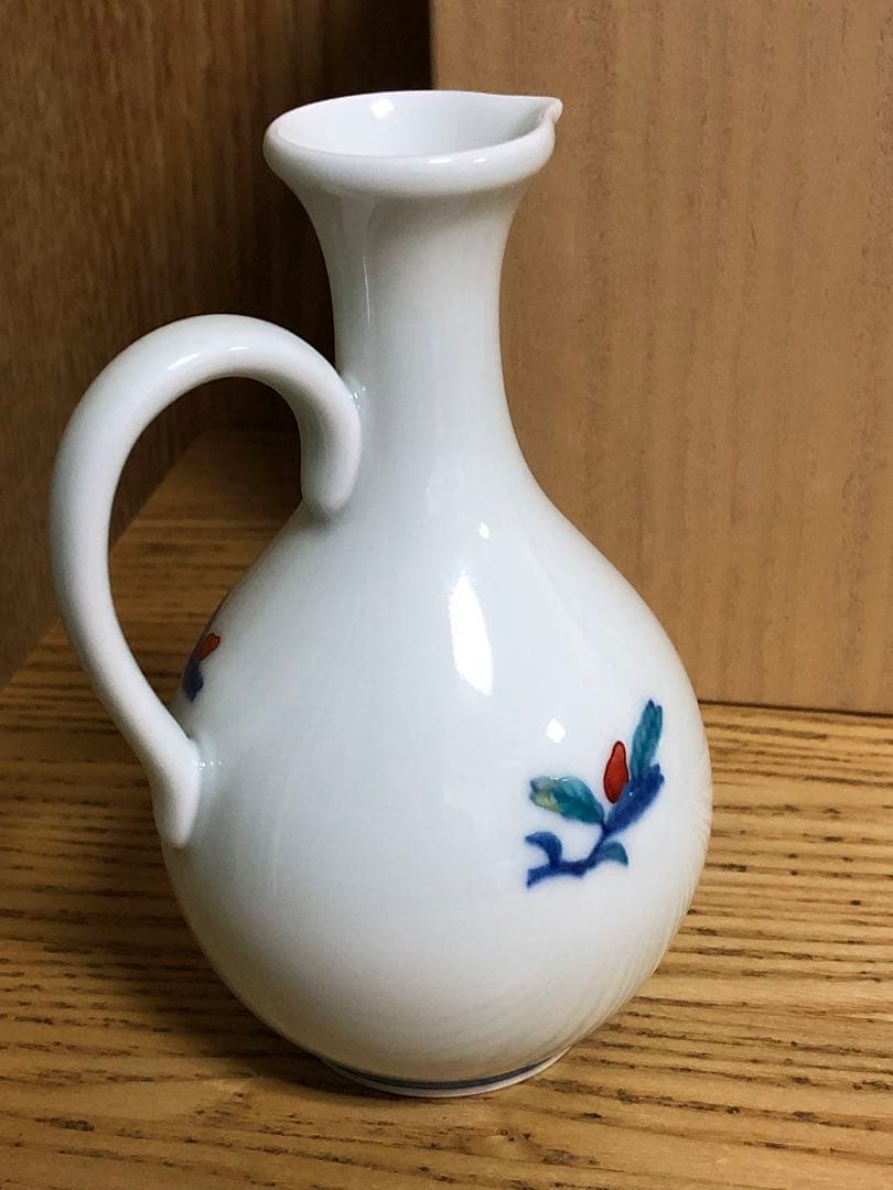 今泉　今右衛門窯　錦柘榴弦酒器　未使用品