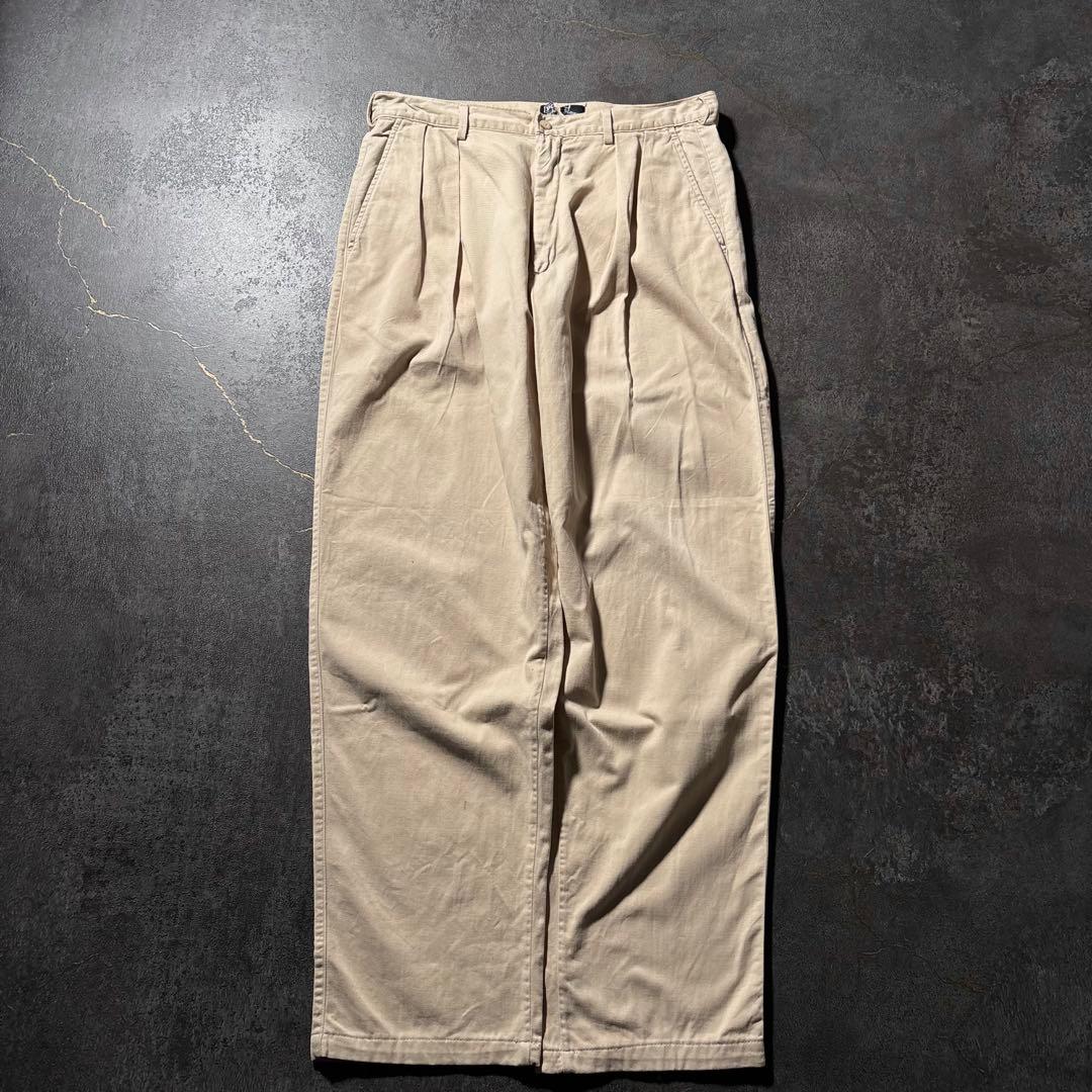 古着PolobyRalphLaurenポロチノUSA製アイボリーW33アメカジ