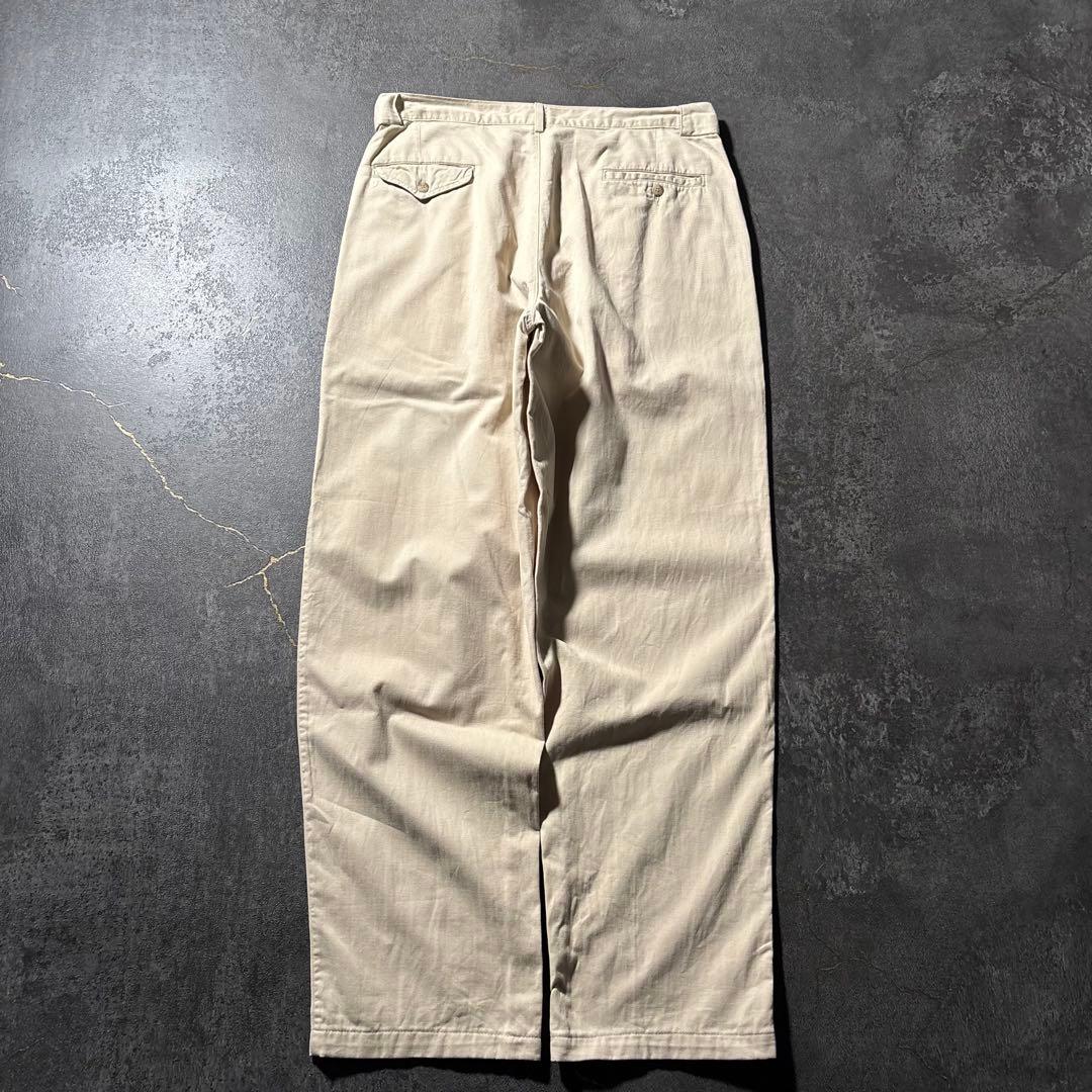 古着PolobyRalphLaurenポロチノUSA製アイボリーW33アメカジ