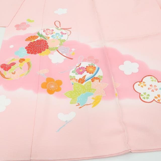 新品 仮絵羽 七五三 ７歳 女の子 ハーフ成人式 正絹 着物 四つ身 4637