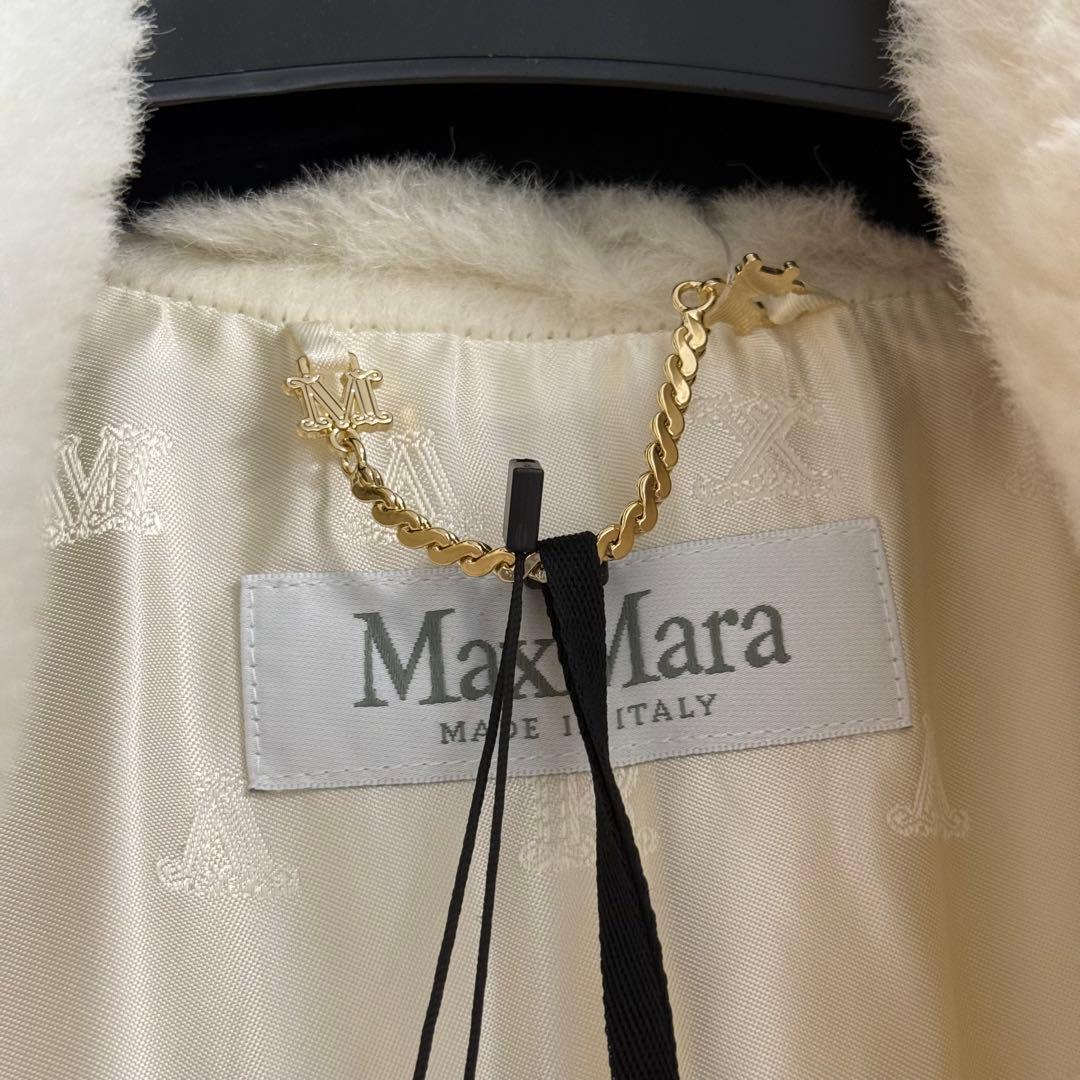 Max Mara NEWABAVOニューアバボ ベルト付き テディベア ケープ