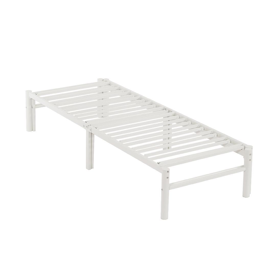 伸縮式ベッドフレーム　幅76~137cm伸縮可能　２WAY　おしゃれ　WHITE
