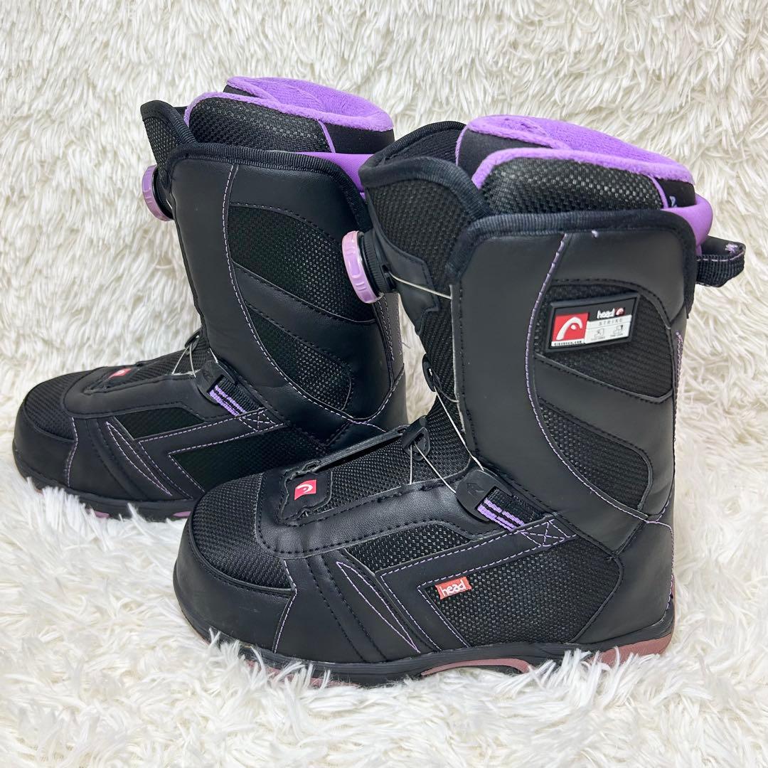 head スノーボードブーツ スノボ　24cm ブラック　パープル　レディース