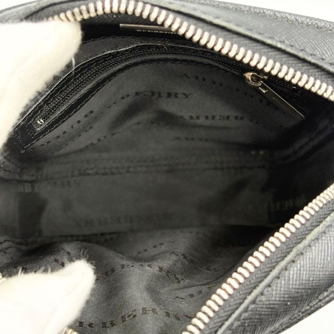 BURBERRYバーバリー オールレザー サフィアーノ ショルダーバッグ ロゴ