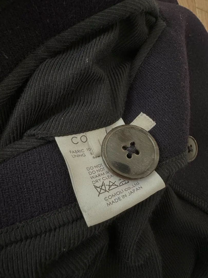 COMOLI キャバリーメルトン　ダブルブレステッド コート　size1