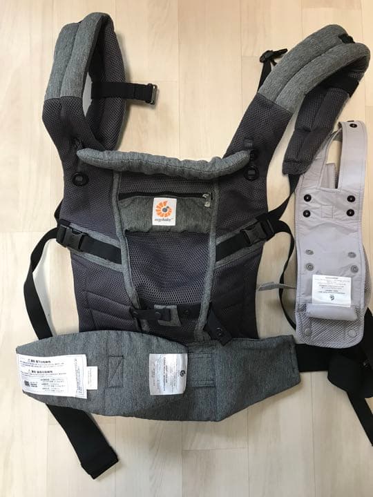 エルゴベビー 360 ベビーキャリア クールエア メッシュ カーボングレー